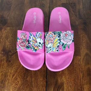 Ed Hardy Slides Women's Size 11